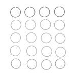 Jeu de segments de pistons — BAPMIC BF0424480011