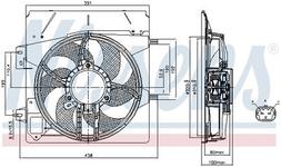 Ventilateur, refroidissement du moteur — NISSENS 85670