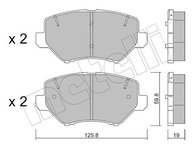 Kit de plaquettes de frein, frein à disque — METELLI 22-1463-0