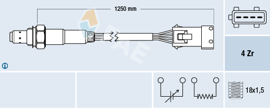 ＱＱＱ Sonde lambda - FAE - 77434 - AX ZX 407 406 - PiecesAutos.tn